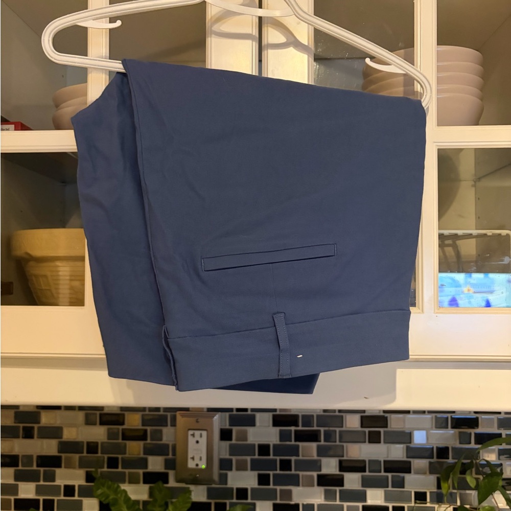 Blue work casual shorts. B13